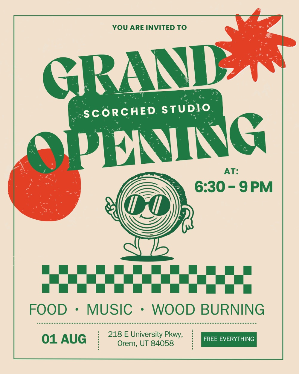Grand opening invitation post